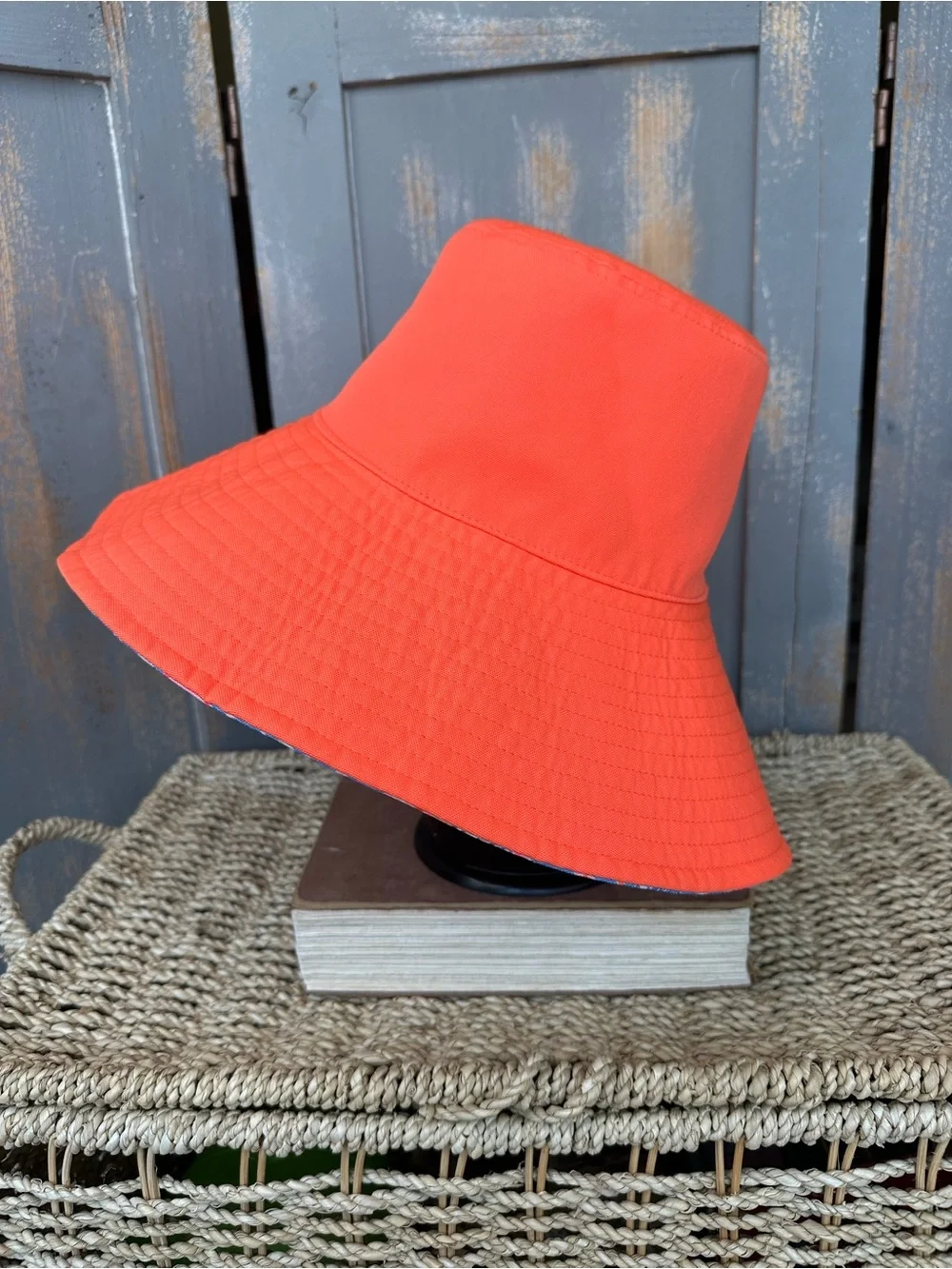 Lilly Pulitzer Reversible Canvas UPF 50+ Sun Hat GWP Bahamian Rhapsody NWOT
